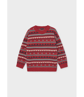 Mayoral Mayoral Knit Sweater Red Geo
