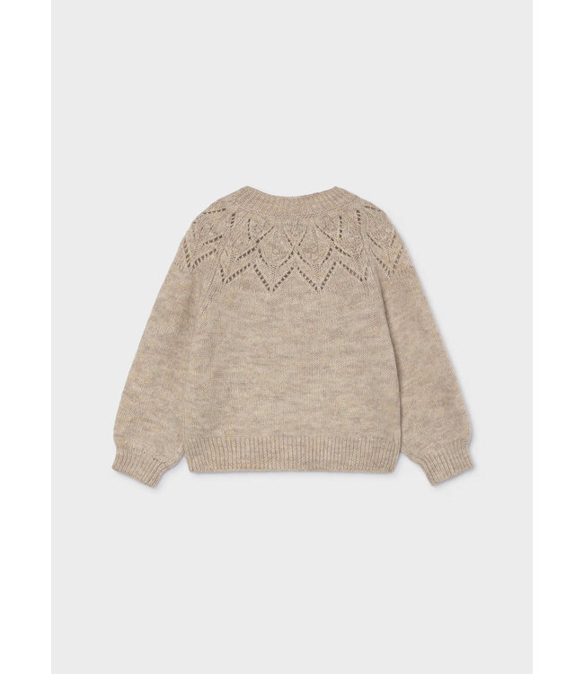 Mayoral Mayoral Open Knit Sweater Natural Ecru
