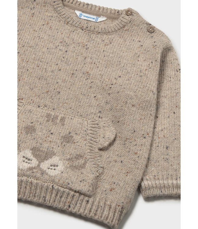 Mayoral Mayoral Crew Neck Sweater Tiger Pocket