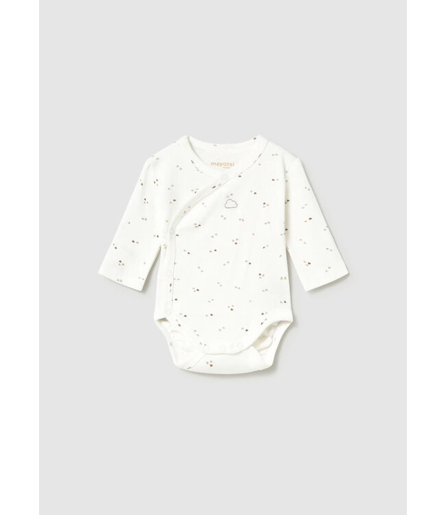 Mayoral Mayoral Side Snap Long Sleeve Onesie Cloud