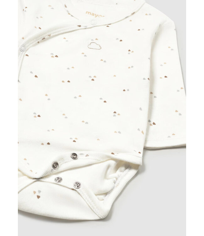 Mayoral Mayoral Side Snap Long Sleeve Onesie Cloud
