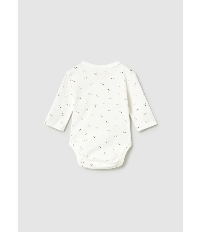 Mayoral Mayoral Side Snap Long Sleeve Onesie Cloud