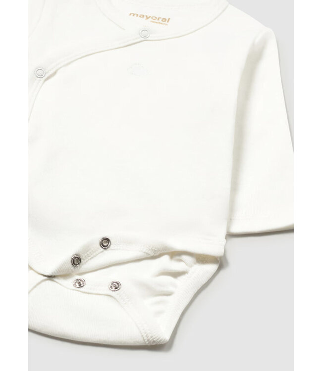 Mayoral Mayoral Side Snap Long Sleeve Onesie Cloud