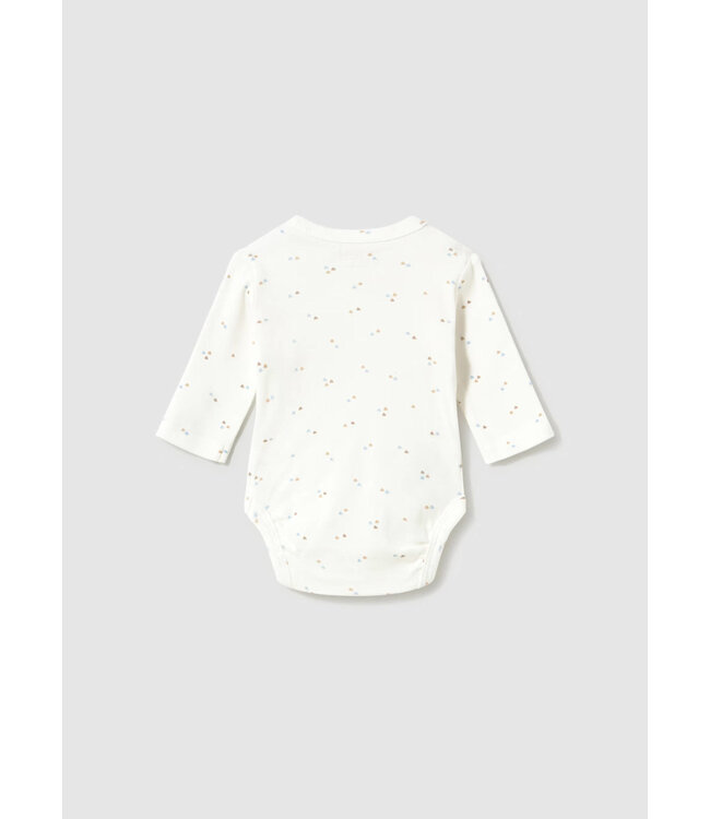 Mayoral Mayoral Side Snap Long Sleeve Onesie Blue Cloud