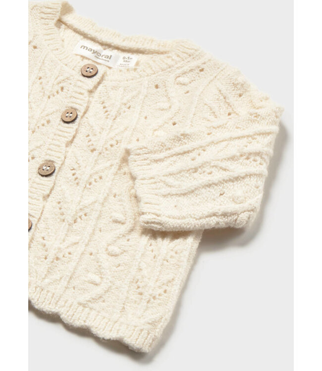 Mayoral Mayoral Knit Open Work Cardigan