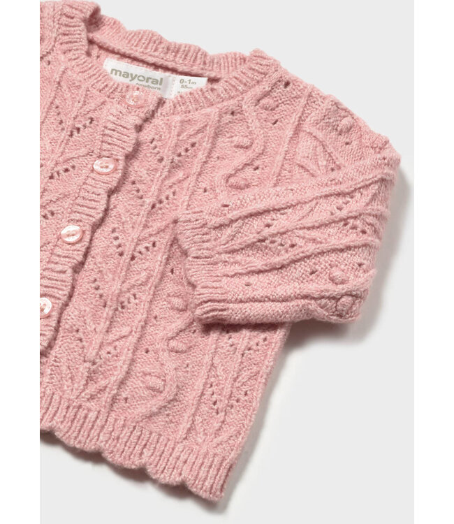 Mayoral Mayoral Knit Open Work Cardigan