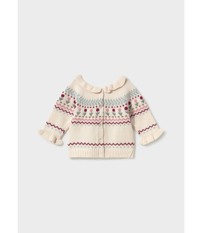 Mayoral Mayoral Knit Sweater Tulips on Ivory