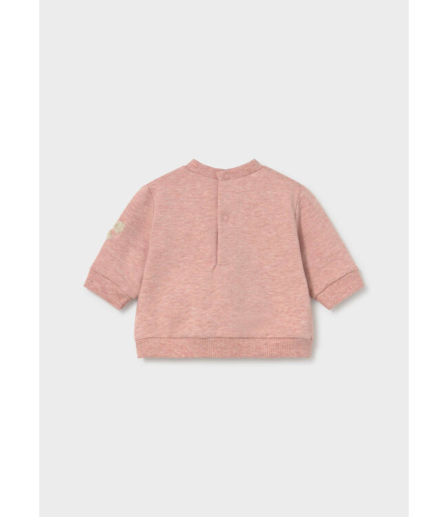 Mayoral Mayoral Embroidered Bow Sweatshirt Heathered Pink