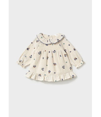 Mayoral Mayoral Collared Embroidered Heart Dress