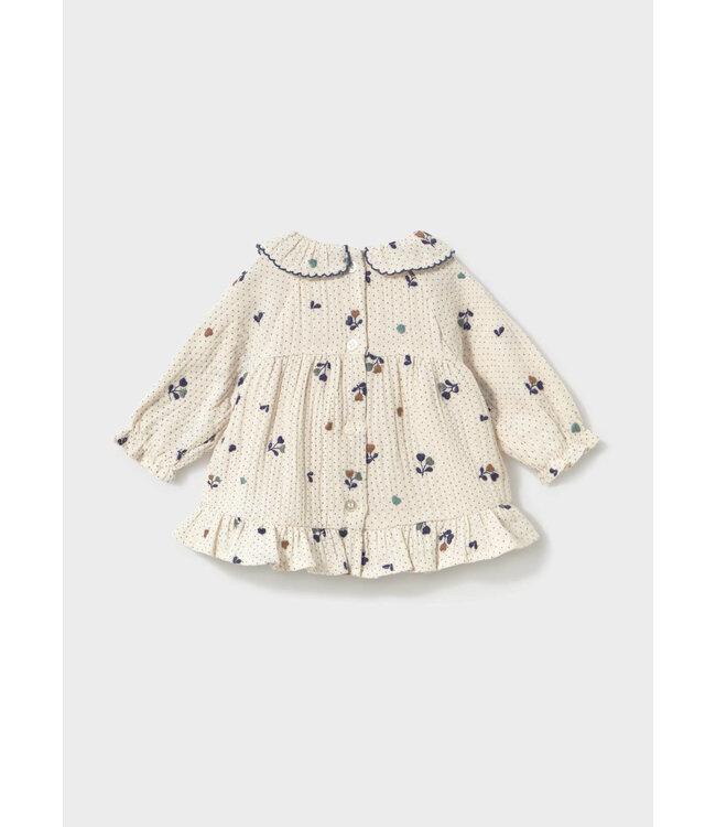 Mayoral Mayoral Collared Embroidered Heart Dress