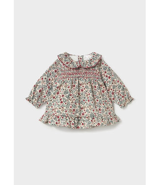 Mayoral Mayoral Collared Dress Winter Floral Print