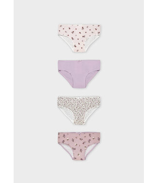 Mayoral Mayoral Panty 4 Pack Mauve Floral