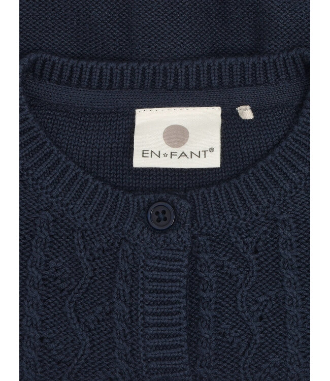 Enfant Enfant Puffed Sleeve Cardigan Navy
