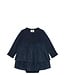 Enfant Enfant Tulle Glitter Dress Long Sleeve Navy