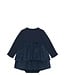 Enfant Enfant Tulle Glitter Dress Long Sleeve Navy