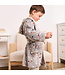 Petit Lem Petit Lem Plush Robe Slapstick Print Grey