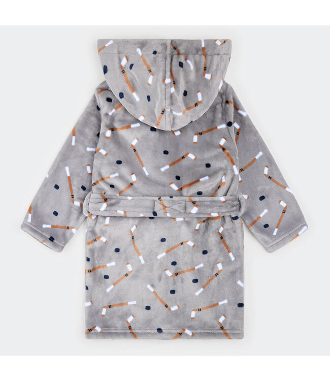 Petit Lem Petit Lem Plush Robe Slapstick Print Grey