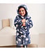 Petit Lem Petit Lem Plush Robe Polar Bear Print Dark Blue