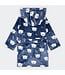 Petit Lem Petit Lem Plush Robe Polar Bear Print Dark Blue