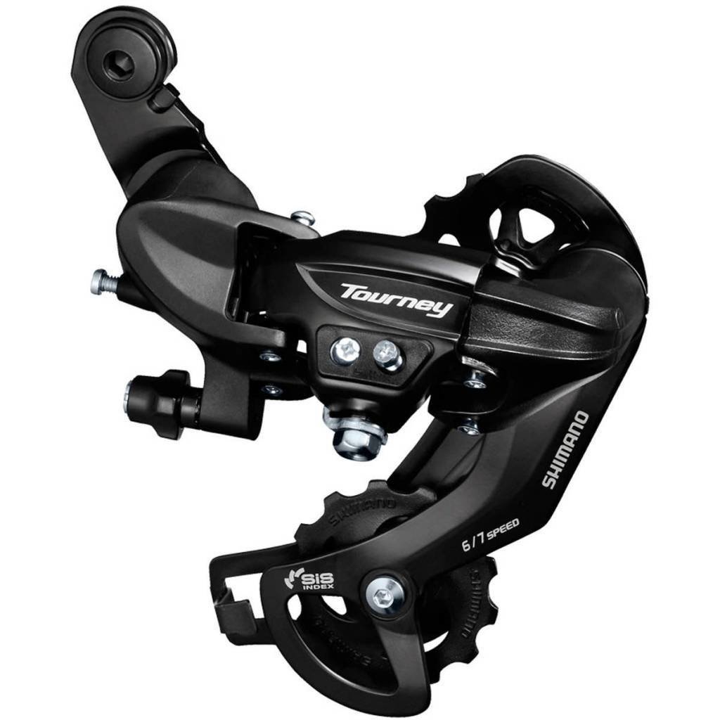 Shimano, Tourney RD-TY300, Rear derailleur, 6/7sp., SGS, Black, With adapter - The Velo Love 