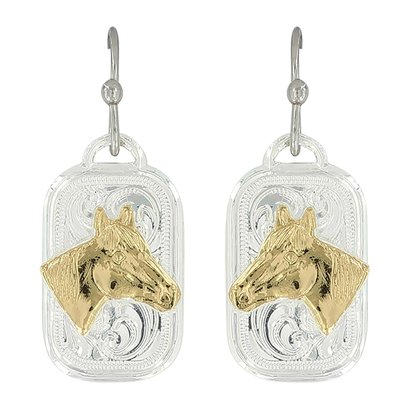 Montana Silversmiths Mini Token Portrait of a Horse Earrings