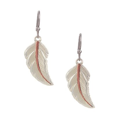 Montana Silversmiths Montana Silversmith Earrings Copper Feather Tip