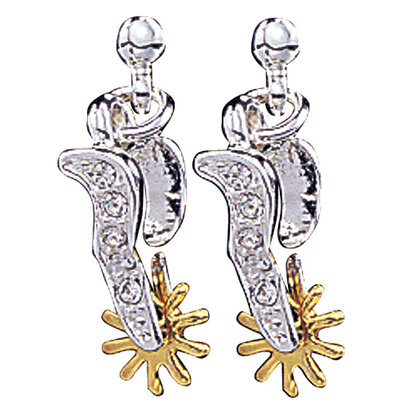Montana Silversmiths Montana Silversmith Earring-3D Spur,CZ,Large