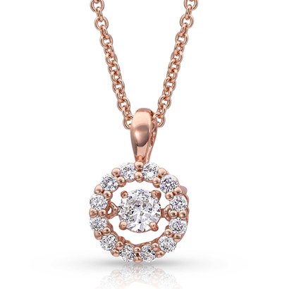 Montana Silversmiths Dancing Rose Gold Halo Circle Necklace