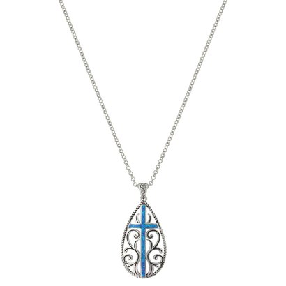 Montana Silversmiths Filigree Water Lights Cross Necklace