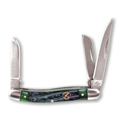 American Buffalo Knife and Tool Chaparrel Stockman Green Bone Knife