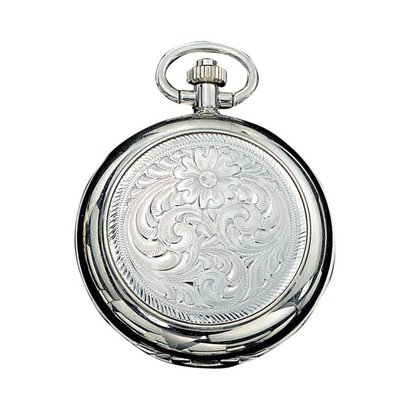 Montana Silversmiths Montana Silversmith Engraved Silver Pocket Watch