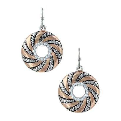 Montana Silversmiths Montana Silversmith Twisted Wreath of Brunished Ribbon Earrings