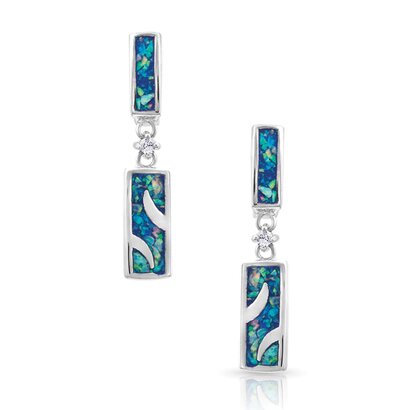 Montana Silversmiths Montana Silversmiths River of Lights Opal Waves Earrings