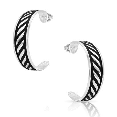Montana Silversmiths Montana Silversmith Twisted Rope Hoop Earrings