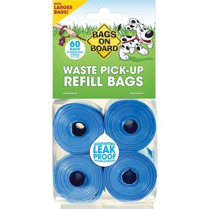 Bags On Board Waste Refill Bags Blue 60 Count