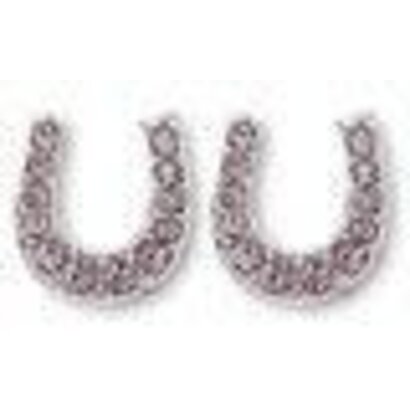 Montana Silversmiths Montana Silversmith Earrings Silver Horseshoe w/ Pink Rhinestone