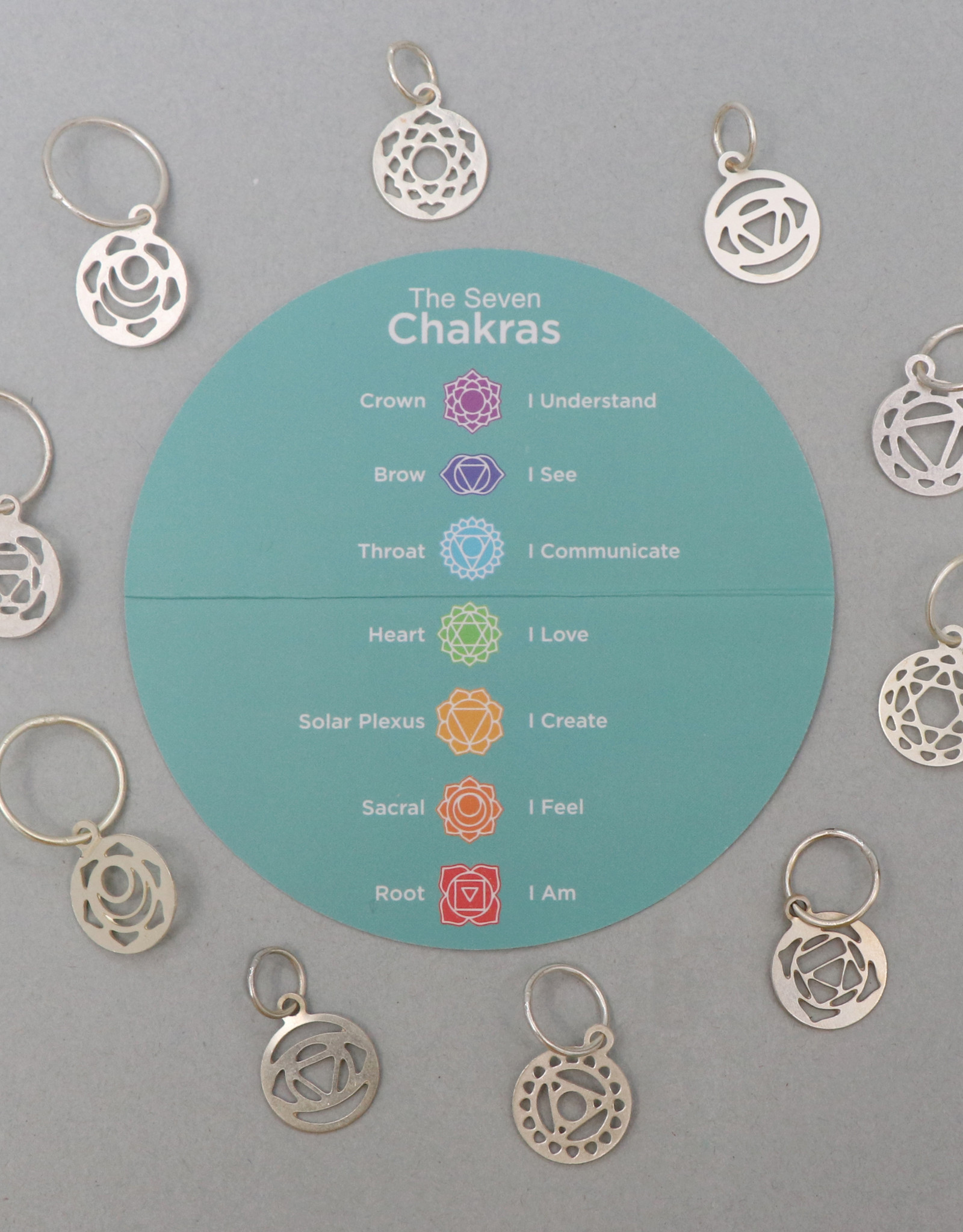 Knitters Pride Mindful Chakra Sterling Stitch Markers