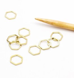 Twice Sheared Sheep Stitch Markers S Simple Gold honeycomb