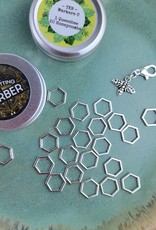 The Knitting Barber Stitch Markers 20 honeycombs + queenbee