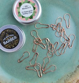 The Knitting Barber Pear Pins 20 Rose Gold