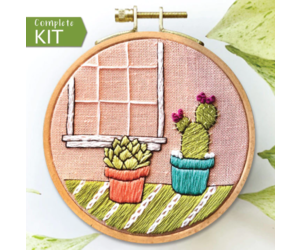 Cactus Garden - Embroidery Kit – Half Moon Fabrics