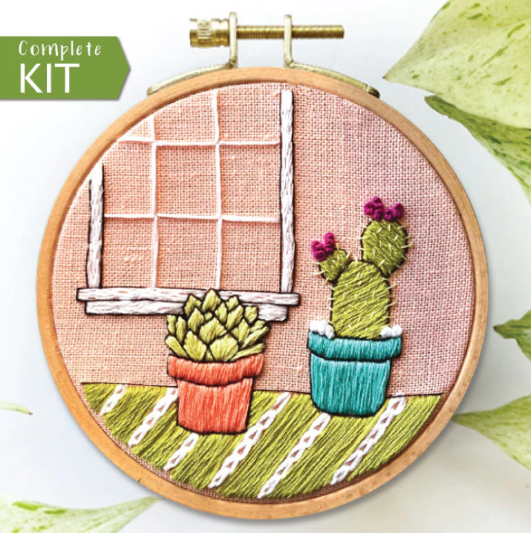 Embroidery Kit DIY Cactus The Yarn Underground