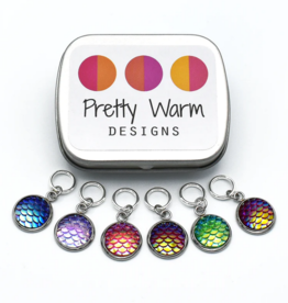 Pretty Warm Designs Stitch Marker Set/6 Mermaid Tails