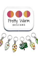 Pretty Warm Designs Stitch Marker Set/6 Leaf