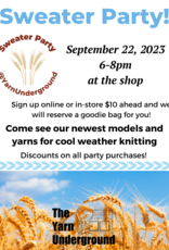 Sweater Party! September 22nd 6-8pm