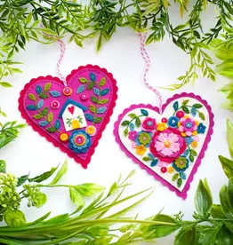 Embroid Kit Heart in Home Felt Ornament