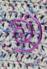 Cable Needle spiral purple metal