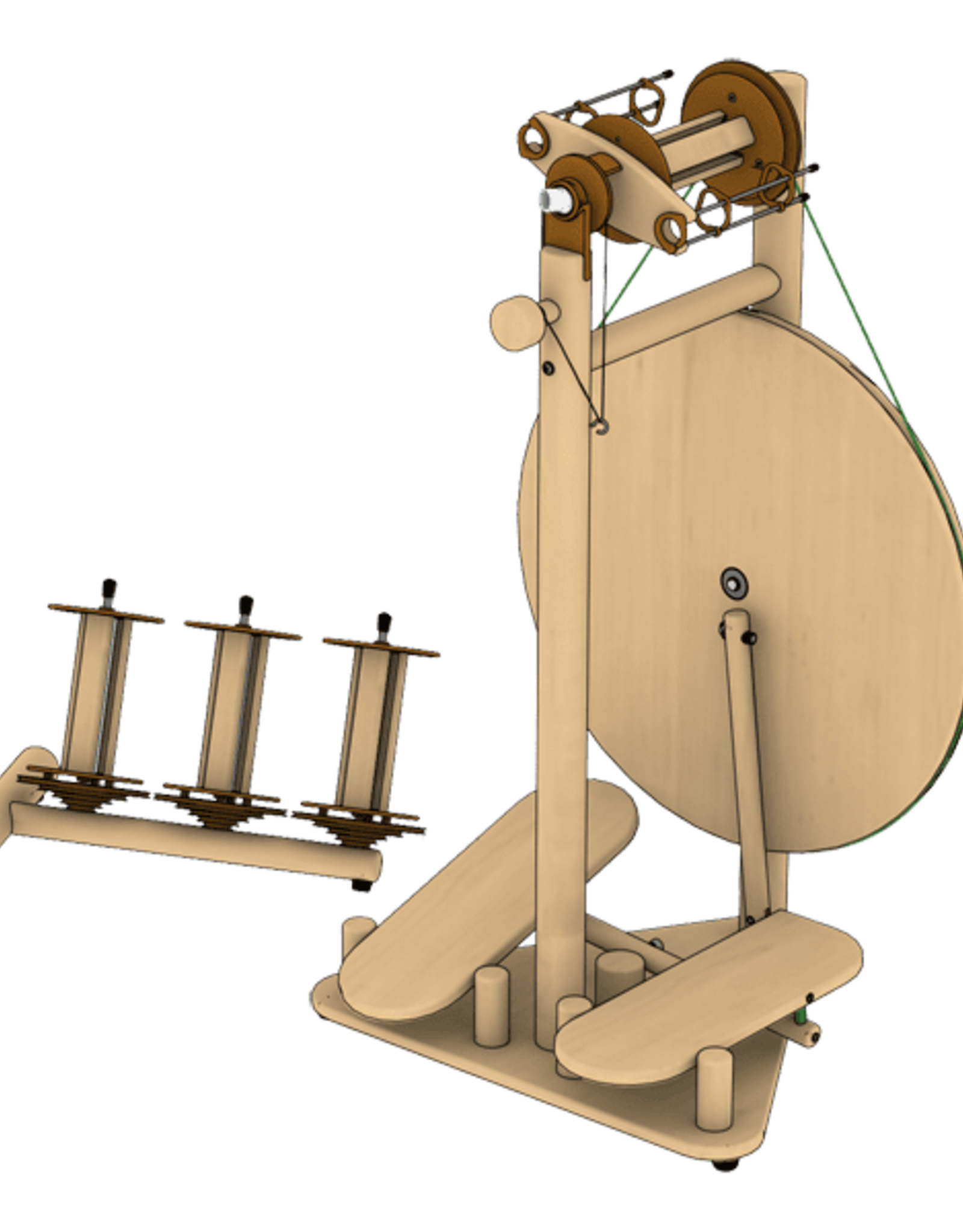 Lojan Buddy Spinning Wheel- Double Treadle