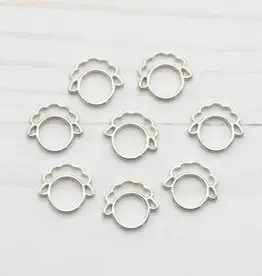 Stitch markers silver sheep