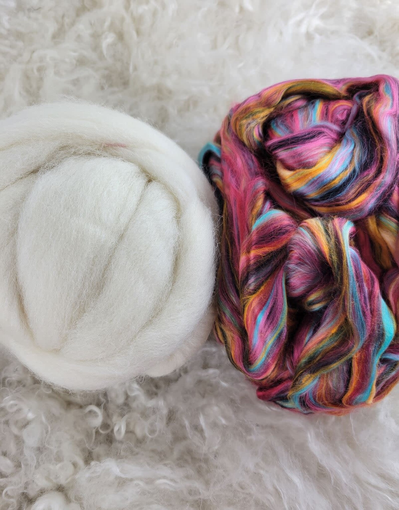 Fiber Sampler 19 oz Pink + Silver